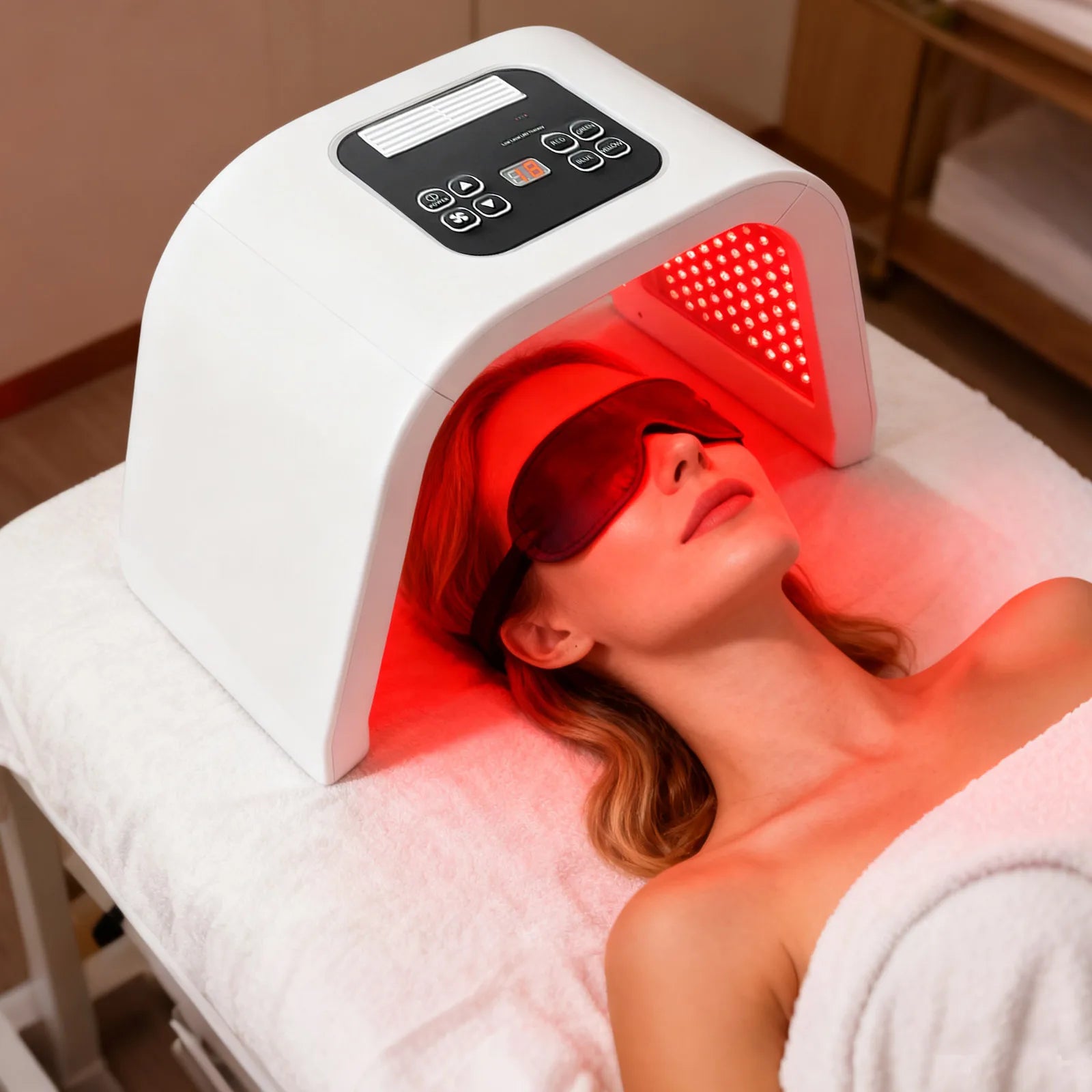 7-Farben PDT Photonen-Lichttherapie Led-Gesichtsmaske, 287 Leds Hautpflege-Lichtgerät Zur Gesichtsverjüngung Für Salon Und Spa