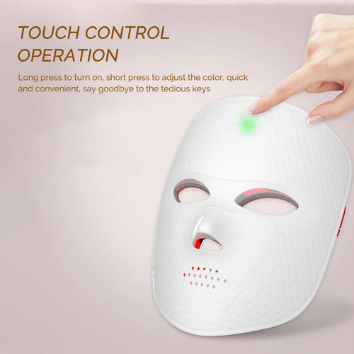 7-Farben LED Gesichtsmaske Lichttherapie Rotlicht-Gesichtsmaske Zur Anti-Aging Verjüngung Hautaufhellung Schönheitsgerät